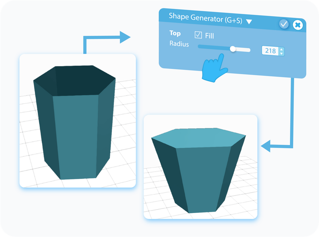 3D Sidler shape examples