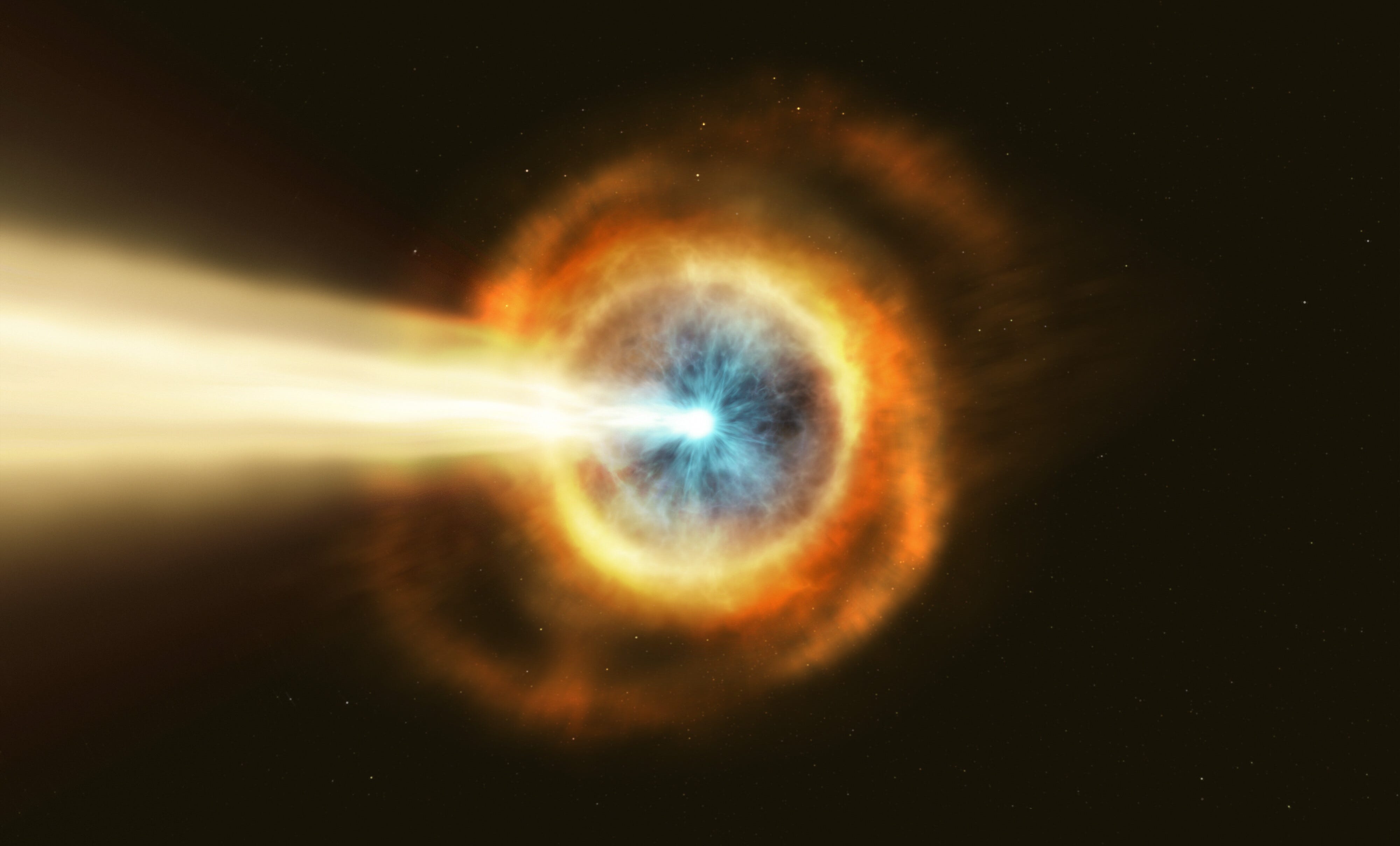 Gamma Ray Burst in Space