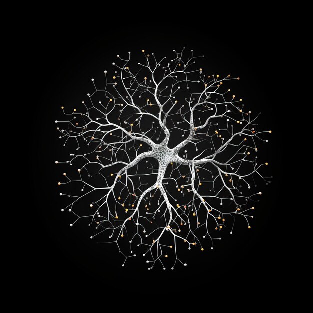 intricate AI neural network illustration