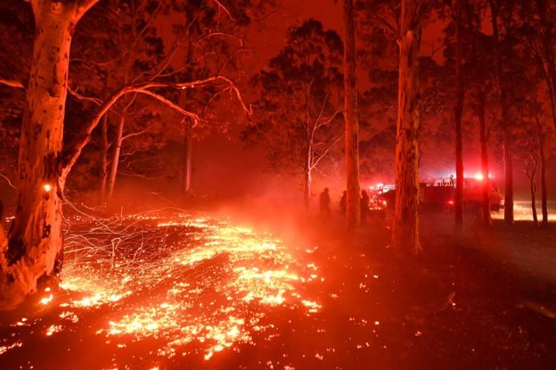 Bushfire destruction in Australia