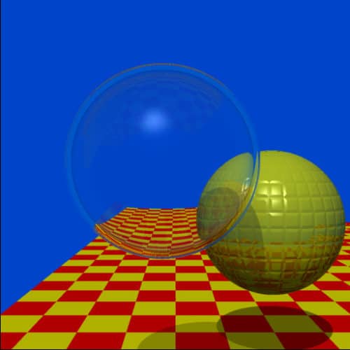 early ray tracing computer-generated image